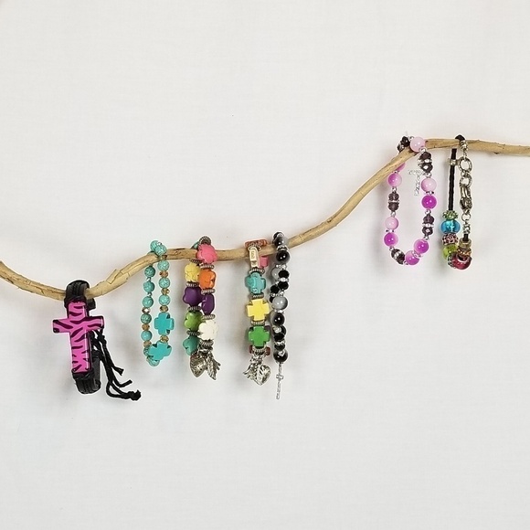 Stretch bead and leather bracelets Lot of 7 - Picture 2 of 4